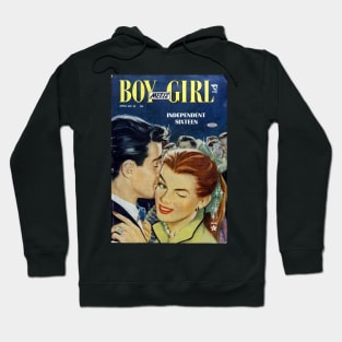 Vintage Romance Comic Book Cover - Boy Meets Girl Hoodie